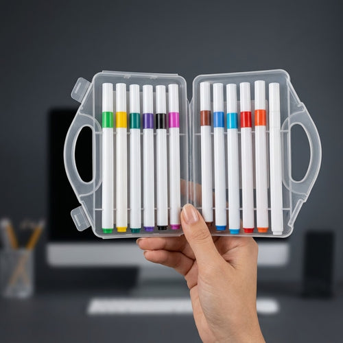 12-Color Acrylic Paint Marker Set for Kids with Portable Case