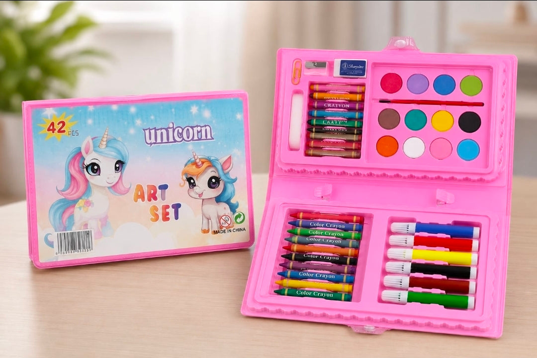 42-Piece Unicorn Art Set for Kids