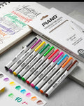 Piano Fineliner Easy Grip - 10 Color Set