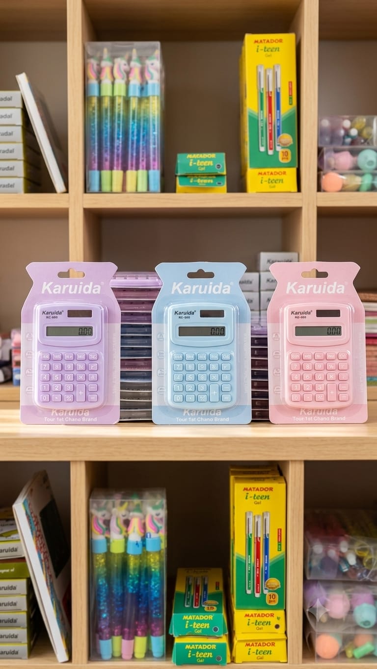 Karuida Mini Pocket Calculator – Pastel Compact Calculator for Students & Office