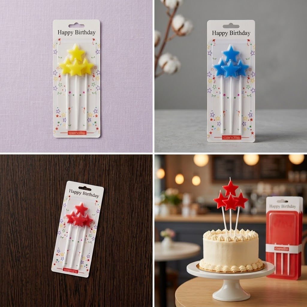 Birthday Star Candle – Sparkling Celebration Essential