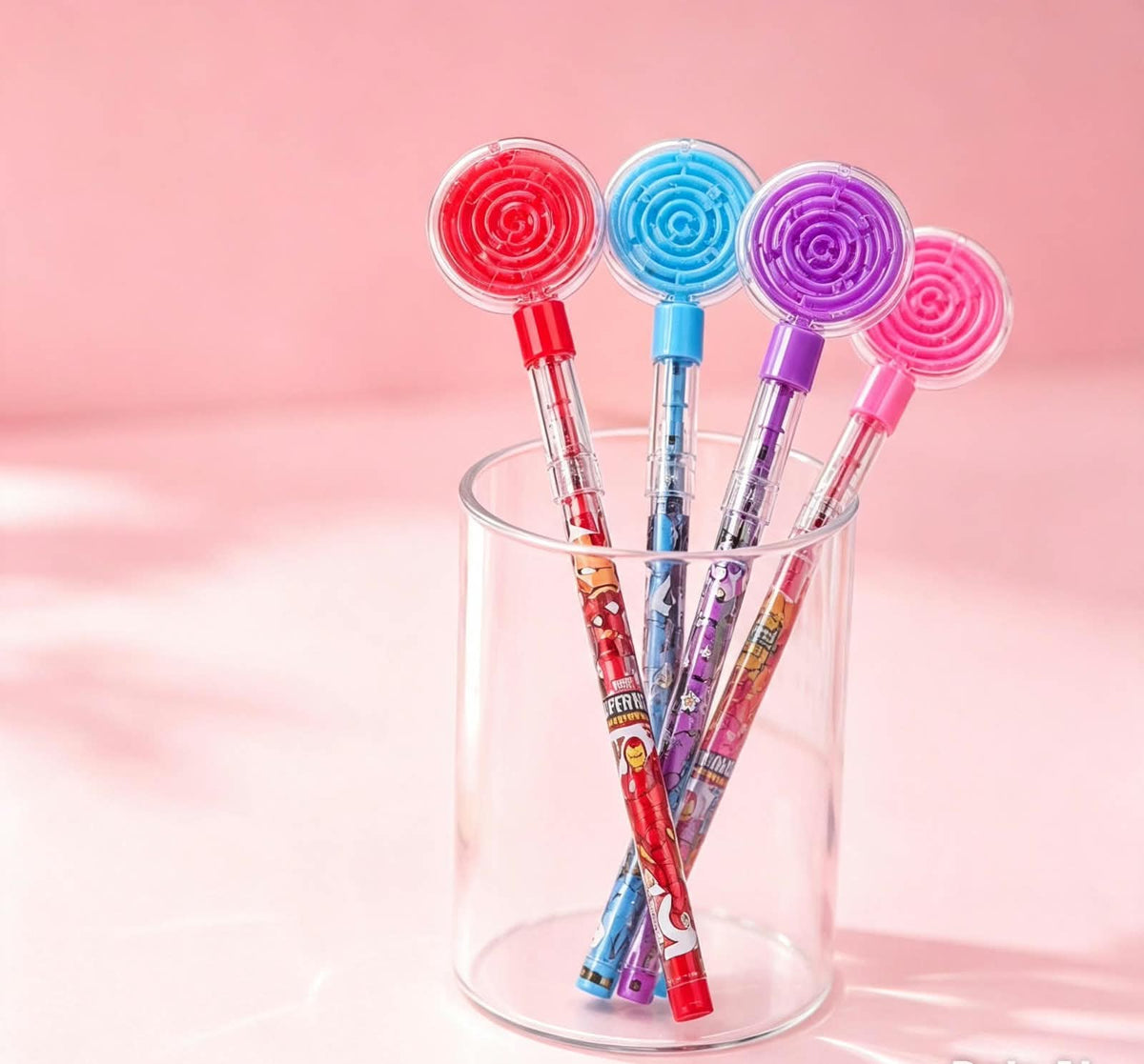 Lollipop Design Gaming Stackable Pencils SET OF 3