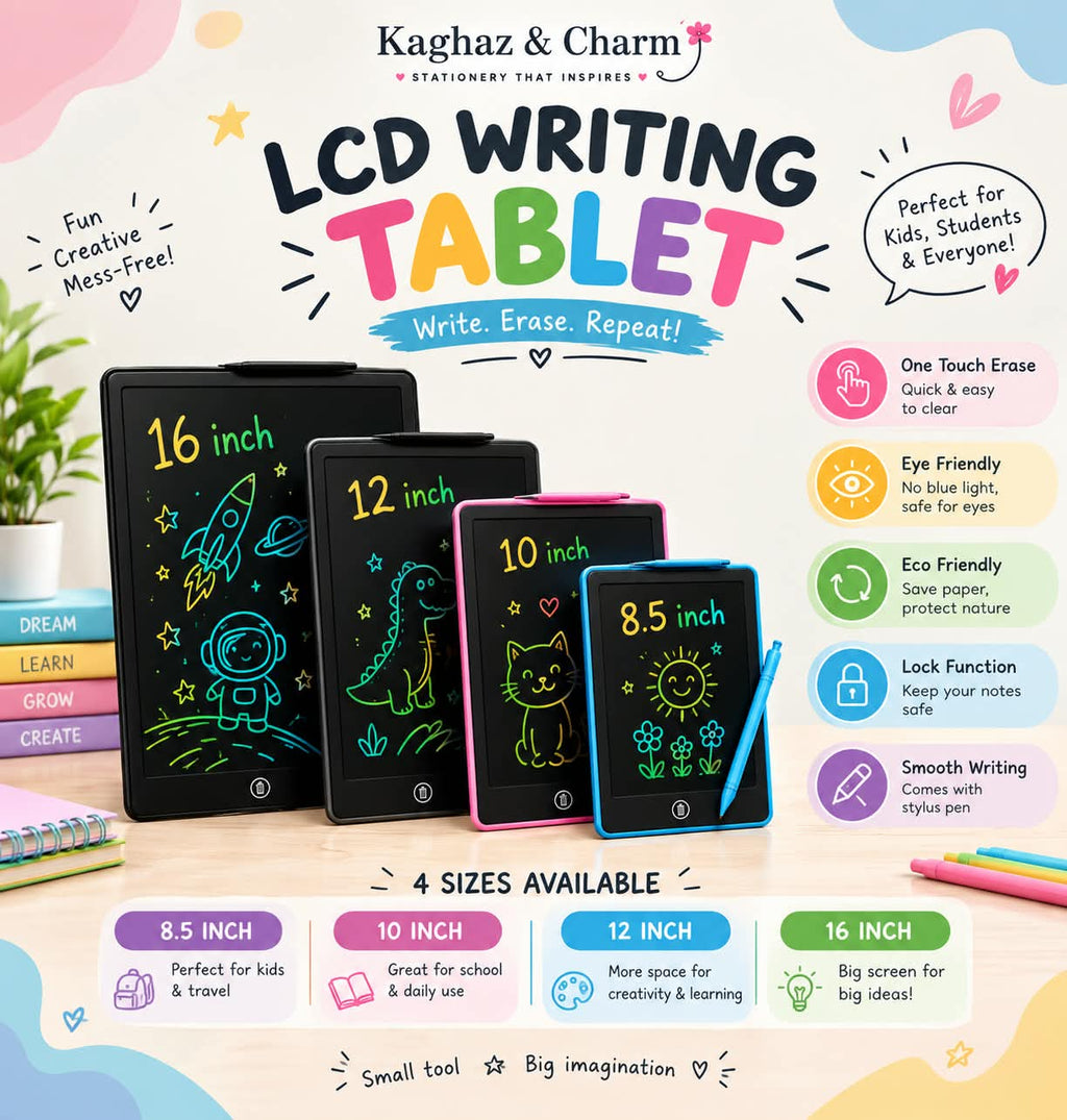 LCD Writing Tablet for Kids – Write, Draw & Erase