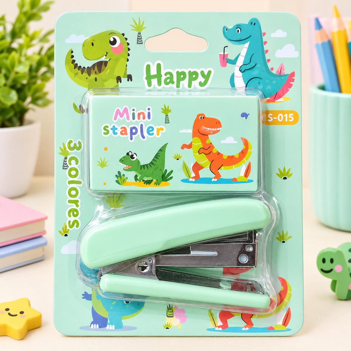 Mini Stapler for Kids – Cute Dinosaur Design | Portable School & Office Stapler